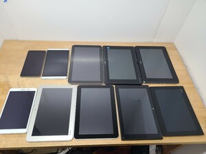 ☆タブレット　10台まとめて！　TOSHIBA HUAWEI NEC acer など　ジャンク品　１円スタート！　