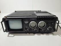 1124-01 National ナショナル TR-512F TV ラジオ カセットレコーダー ラジカセ 白黒テレビ 78年製 昭和 レトロ_画像1