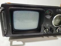 1124-01 National ナショナル TR-512F TV ラジオ カセットレコーダー ラジカセ 白黒テレビ 78年製 昭和 レトロ_画像2