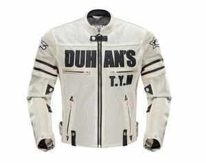 [新品]DUHAN セール バイクジャケット　メンズ　ライダースブルゾン　プロテクト　オートバイ　メッシュ春夏秋通気性優れ　レーシング　　M