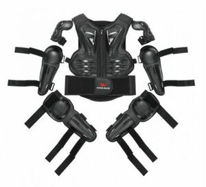 SALE! 5 -years old ~14 -years old for Junior Kids child body protector elbow knees full set whole body cycling shell protection guard safety ski skateboard black 