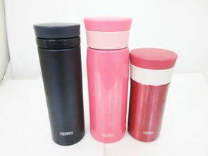 N7964【水筒】サーモス 3本★JMZ-480 480ml★JNO-352 350ml★JMK-250F 250ml★THERMOS★マグボトル/ステンレスボトル★軽量★中古★