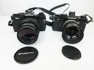 MA1460【ビンテージカメラ】2台★PLYMPUS OM-4 1:1.4 f=50mm★オリンパス OM-2 1:2 100mm★フィルムカメラ★現状品★