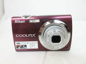 SH4553【デジカメ】Nikon COOLPIX S230★ニコン クールピクス デジタルカメラ★NIKKOR 3× OPTICAL ZOOM 6.3-18.9mm 1:3.1-5.9★動作品