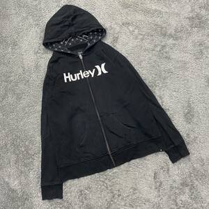 Hurley ハーレー スウェット パーカー ジップアップ サイズL ブラック 黒 メンズ トップス 最落なし （U9）