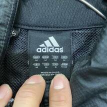 adidas アディダス ナイロンジャケット ウィンドブレーカー ジャージ サイズO ブラック 黒 メンズ トップス 最落なし （Y10）_画像6