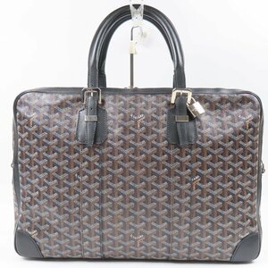 67558 1円スタートGOYARD ゴヤール 外美品 アンバサッドMM ビジネスバッグ ハンドバッグ ヘリンボーン ブリーフケース ゴヤールキャンバス