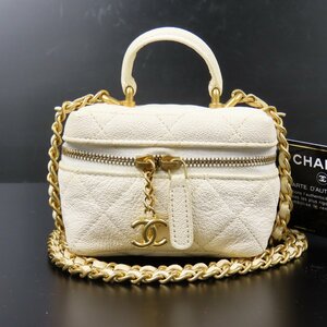 67732★1円スタート★CHANEL シャネル 美品 マトラッセ 2WAY チェーンショルダーバッグ ミニバッグ 31番台 ココマーク キャビアスキン 白