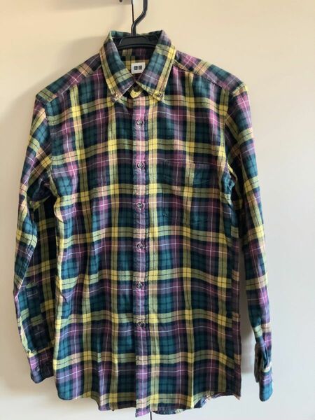 【USED】UNIQLO ユニクロ チェック長袖シャツ 