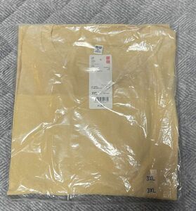 【新品】ユニクロ　UNIQLO シアー　クルーネックT（半袖）　【サイズ】3XL【カラー】ベージュ