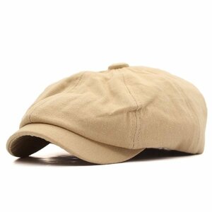 キャスケット帽子 シンプル カジュアル 柔らかい 綿キャップ ハンチング帽子 56cm~59cmメンズ レディース BEトレンド KC36-6