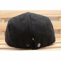 ハンチング帽子 シンプル ウール混 帽子 キャップ 56cm~59cm メンズ ・レディース GY HC67-2_画像3