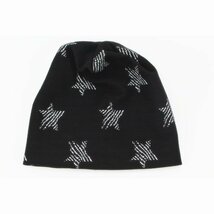 ニット帽子 ワッチキャップ キャップ KNIT CAP 星柄 ロールワッチ レディース メンズ BK トレンド NT30-1_画像2