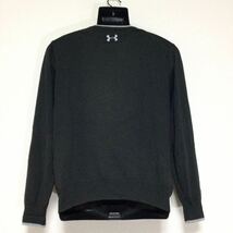 UNDER ARMOUR/アンダーアーマー☆Vネック☆ニット/セーター☆ワンポイント/ジャケット/ゴルフウェア/ダークグレー/L_画像4