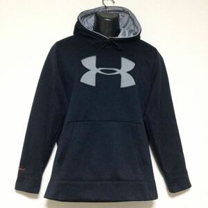 UNDER ARMOUR/アンダーアーマー☆ストーム☆スウェット/パーカー☆ビッグロゴ/裏起毛/ジャケット/ジャージ/ブラック/M