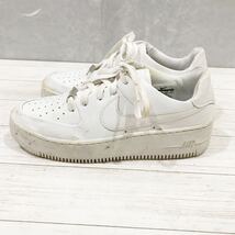 NIKE/ナイキ☆AIR FORCE 1/エアフォース1☆スニーカー☆厚底☆レザー/ホワイト/26.0㎝_画像4