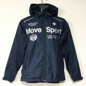 DESCENTE MOVE SPORT/デサントムーブスポーツ☆コズミックサーモ☆ウインドブレーカー☆パーカー☆裏地付き/ジャケット/ジャージ/紺/M