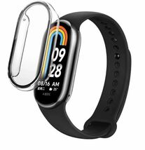 2個セット Xiaomi Smart Band 8 カバー フィルム ケース 交換 液晶画面保護 クリア 透明 シャオミ バンド8 band8 スマートウォッチ ソフト_画像3