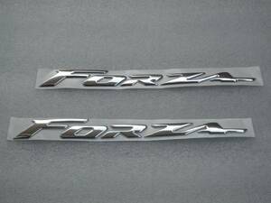 フォルツァ FORZA MF06 MF08 メッキ シルバー 薄形　ソフト エンブレム 2枚