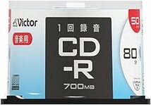 ビクター Victor 1回録音用 CD-R AR80FP50SJ2 (片面1層/80分/50枚) ホワイ_画像2