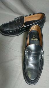 リーガル　26㎝EE　2177　コインローファー　ブラック　ビジネス　冠婚葬祭　高級本格靴【REGAL】