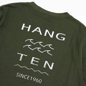 ★ハンテン HANGTEN 新品 メンズ 快適 カジュアル バックプリント 長袖 ロング Tシャツ ロンT Lサイズ [SO303-YG4-L] 一 三 弐★QWER