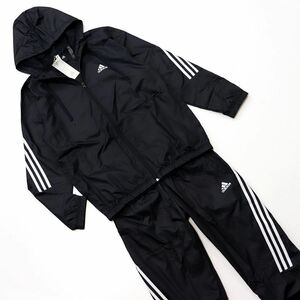 ★アディダス ADIDAS 新品 メンズ 快適 定番 裏メッシュ ウーブン トラックスーツ 上下セット スーツ 黒 Sサイズ[SETH15580-S] 五 零★QWER