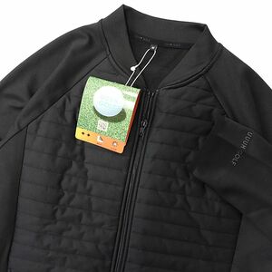 ★ウーム ゴルフ UUUM GOLF 新品 メンズ UVCUT ストレッチ 暖かい 裏フリース 中綿 ジャケット 黒 L [TMKIT2C35-BLK-L] 一 二 弐★QWER