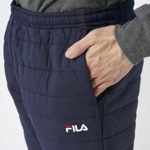 ★フィラ FILA 新品 メンズ 厚手 中綿 裏起毛 保温 防寒 UVCUT スウェット フリース ロング パンツ 紺 L [442334-NV-L] 一 四 弐★QWER★_画像7