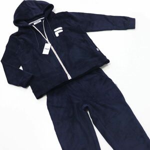 ★フィラ FILA 新品 メンズ 暖かい 厚手 ふわもこ フリース パンツ 上下セット SET スーツ 紺 Lサイズ[SET203116GC-67-L] 一 五 弐★QWER