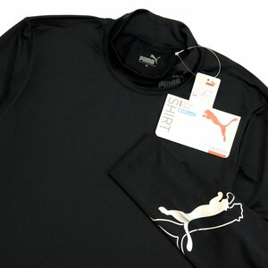 ●送料390円可能商品 プーマ PUMA ゴルフ GOLF DRY コンプレッション 長袖 ハイネックシャツ インナー 黒[3SPU121-BKSLV-LL] 三 参★QWER