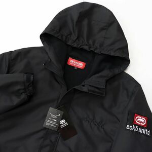 ★エコーアンリミテッド Ecko Unltd 新品 メンズ 保温 中綿 裏起毛 撥水 ウインド ジャケット 黒 XLサイズ[ECM2321S-19-LL] 一 二 参★QWER