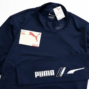 ●送料390円可能商品 プーマ PUMA ゴルフ GOLF 暖かい素材 冬用 フリース 裏起毛 メンズ ハイネックシャツ 紺[2FPU114-NAV-L]三 弐★QWER