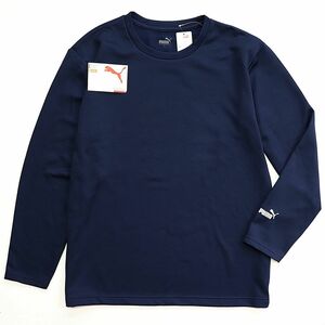 ★プーマ PUMA ゴルフ GOLF WARM 暖かい素材 メンズ ワッフル スウェットシャツ トレーナー 紺 Lサイズ [1FPU110-NAV-L] 三 弐★QWER★