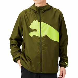 ★プーマ PUMA 定価9350円 新品 メンズ 撥水 防風 防寒 裏起毛 ビッグロゴ ウインド ジャケット Lサイズ [522641-62-L] 二 弐★QWER★