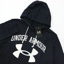 ★アンダーアーマー UNDER ARMOUR UA 新品 メンズ ソフト スウェット ビッグロゴ パーカー ジャケット 黒 [13615590011N-M] 二 壱★QWER_画像1