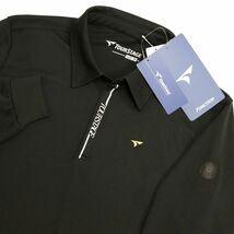 ★ブリヂストン ゴルフ GOLF ツアーステージ 新品 メンズ 放電 吸汗速乾 ストレッチ 長袖 ポロシャツ 黒 [1224079C2T-17-M]一 二 壱★QWER_画像1