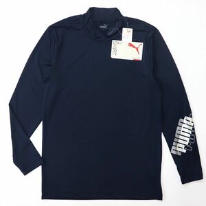 ●送料390円可能商品 プーマ PUMA ゴルフ GOLF 新品 メンズ 今着用 コンプレッション 長袖 ハイネックシャツ 紺[2SPU106-NAV-M]三 壱★QWER