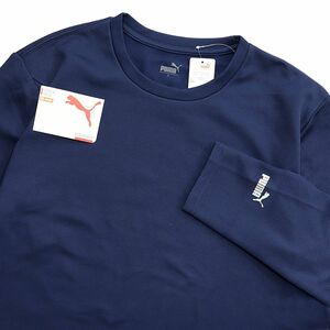 ★プーマ PUMA ゴルフ GOLF WARM 暖かい素材 メンズ ワッフル スウェットシャツ トレーナー 紺 XLサイズ [1FPU110-NAV-LL] 三 参★QWER★