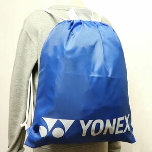 ●送料390円可能商品 ヨネックス YONEX 新品 非売品 レア 軽量 ビッグロゴ シンプル ナップサック バッグ 鞄 BAG [RBS-BLU] 一 六★QWER