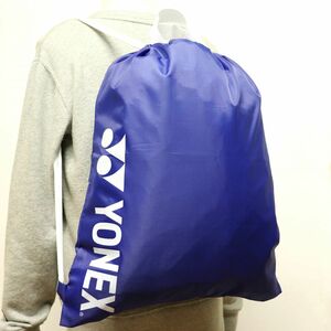 ●送料390円可能商品 ヨネックス YONEX 新品 非売品 レア 軽量 ビッグロゴ シンプル ナップサック バッグ 鞄 BAG 紺[RBS-NVY] 一 六★QWER