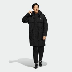 ★アディダス adidas 新品 メンズ PRSVE ロング ウーブンジャケット ロングジャケット ロングコート 黒 Lサイズ [HM2709-L] 二 弐★QWER