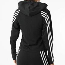 ★アディダス ADIDAS 定価10439円 新品 レディース 裏毛 トラックスーツ パーカー ジャケット 上下セット 黒 [SETGT3706-M] 五 壱★QWER★_画像1