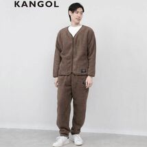 ★カンゴール KANGOL 新品 メンズ 暖かい ボア ジップトップス パンツ 上下セット SET スーツ XLサイズ[SET385366-80-LL] 一 五 参★QWER_画像4