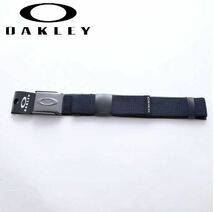 ★オークリー OAKLEY ゴルフ GOLF 新品 メンズ フロントロゴ シンプル カジュアル カット可能 ウェブ ベルト BELT 紺[961856AC1N] 八★QWER_画像2