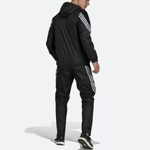 ★アディダス ADIDAS 新品 メンズ 快適 定番 裏メッシュ ウーブン トラックスーツ 上下セット スーツ 黒 Sサイズ[SETH15580-S] 五 零★QWER_画像3