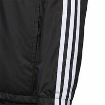 ★アディダス ADIDAS 新品 メンズ 裏起毛トリコット 3ストライプス ウインドジャケット 上下セット スーツ 黒 XL[SETGE0406-O] 五 参★QWER_画像3