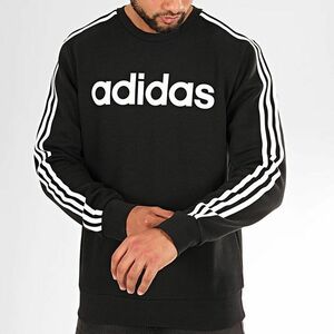 ★アディダス ADIDAS 新品 メンズ エッセンシャルズ 3ストライプス スウェットシャツ 裏毛 トレーナー 黒 Mサイズ[DQ3084-M] 二 壱★QWER