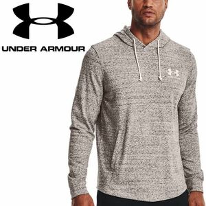 ★アンダーアーマー UNDER ARMOUR UA 新品 メンズ 裏毛 プルオーバー 裏パイル パーカー ジャケット 灰 XL[13704011121N-XL] 二 弐★QWER