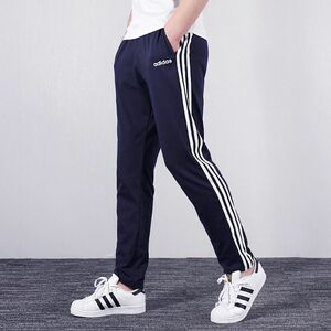 ★アディダス adidas 新品 メンズ M ESSENTIALS 3ストライプス シングルジャージーテーパードパンツ 紺 XL [DU0457-O] 四 零★QWER★